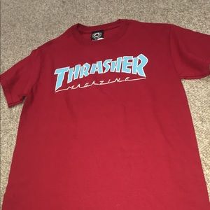 Red&Blue Logo Thrasher T-Shirt